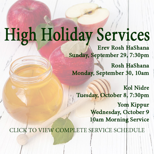 High Holiday Services - Congregation B'nai Israel